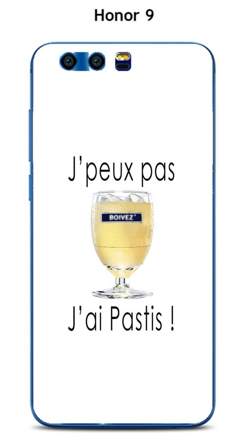 Coque TPU gel souple Honor 9 design J'peux pas j'ai pastis