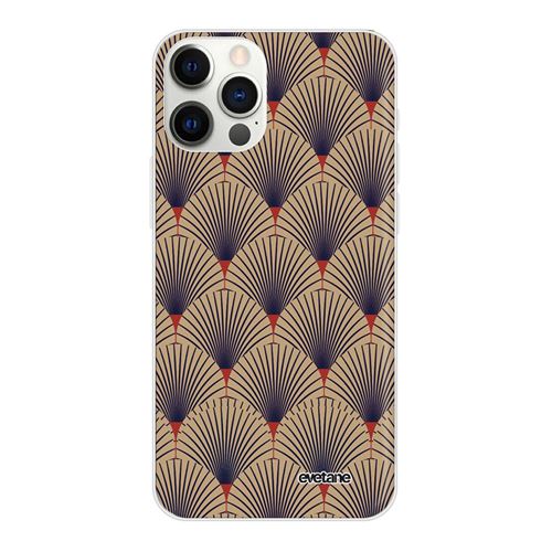 Coque pour iPhone 12/12 Pro souple transparente Art déco motifs Motif Ecriture Tendance [Evetane®]
