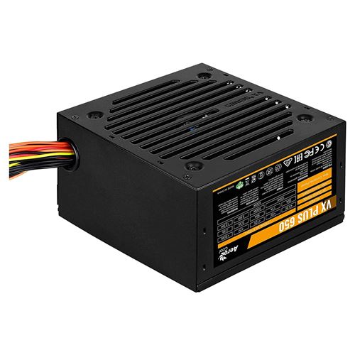 Aerocool VX Plus 650W ATX Noir unité d'alimentation d'énergie - Unités d'alimentation d'énergie (650 W, 47-63, 120 W, 600 W, 120 W, 3,6 W)