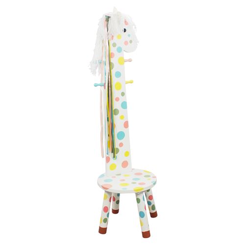 Tabouret Poney à haut dossier avec Porte manteau