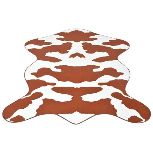 VidaXL Tapis en forme 110x150 Brown Cow Print
