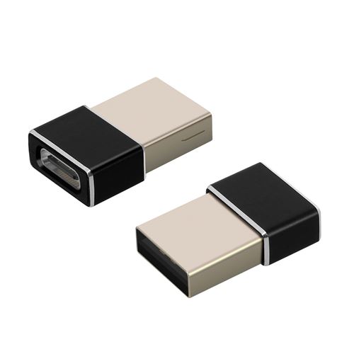 2x Adaptateurs USB-C Femelle vers USB Mâle Charge Synchronisation 4smarts Noir
