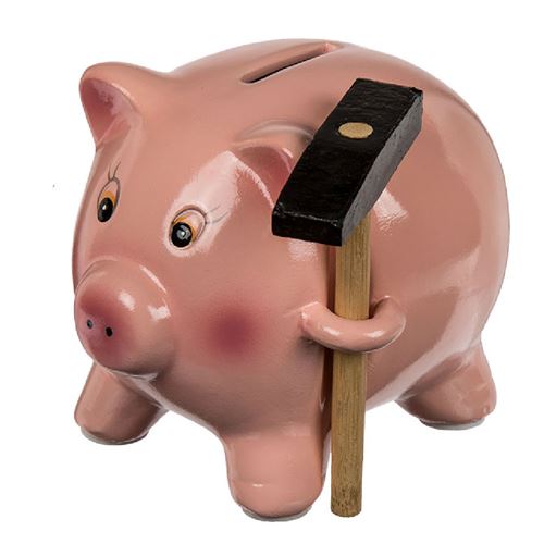 Petite Tirelire cochon et marteau