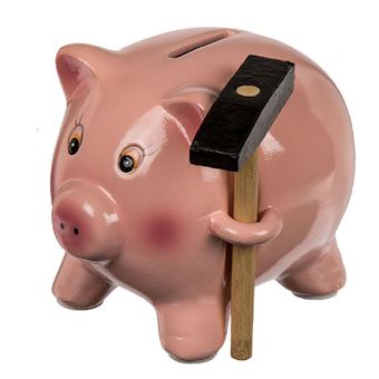 Petite Tirelire cochon et marteau - 1