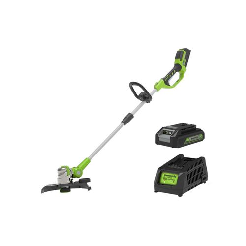 Greenworks Coupe-bordure sans fil sur batterie 30cm 24V Lithium-ion avec batterie 2Ah et chargeur - 2100007UA