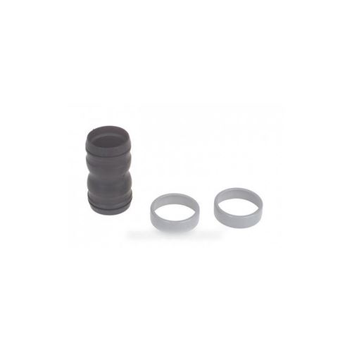 Raccord caoutchouc noir + 2 bagues grises pour aspirateur nilfisk advance - 7845522