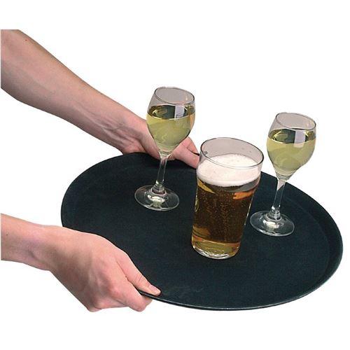 Plateau de Service Professionnel Antidérapant Fibre de Verre 406 mm - Kristallon - - Fibre de verre