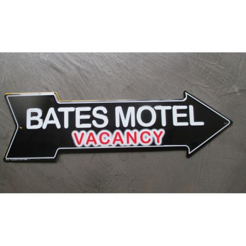 plaque flèche bates motel vacancy serie tv tole déco metal affiche bar diner loft