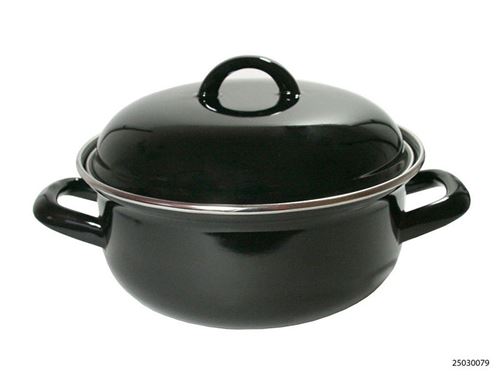 Poêle à frire 24 cm. émail noir