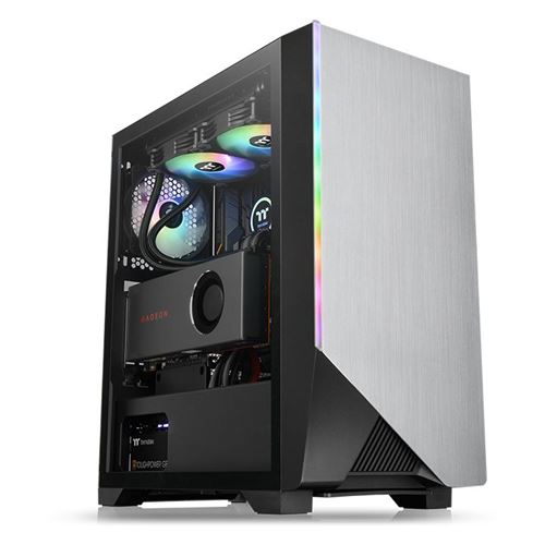 Thermaltake H550TG ARGB - Boîtier Moyen Tour avec fenêtre latérale en verre trempé et ventilateur ARGB ( Catégorie : Boîtier PC )