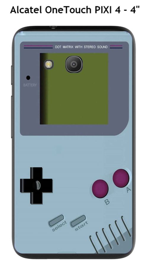 Coque Alcatel OneTouch PIXI 4 - 4 design Game Boy Aquamarine