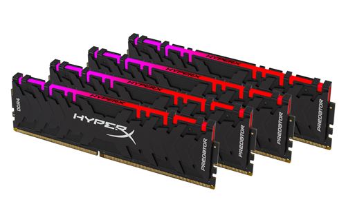 kingston 32gb ddr4-3200mhz cl16 dimm kit of 4 xmp hyperx predatorrgb noir