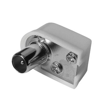 Hama fiche d'antenne coaxiale mâle coudée, 9,52mm, a vis, 75 ohms - 1