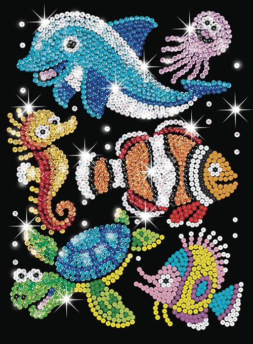 Tableau sequin art sous la mer - sequin art