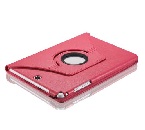 WISETONY® Etui PU cuir Coque Housse rotative 360°pour Samsung Galaxy Tab A T550/T555c 9.7 - Rose foncé