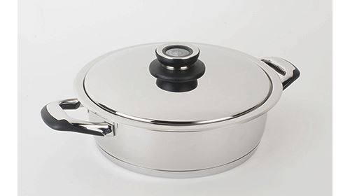 Warmcook - Sauteuse cuisson basse température 28 cm 5,5 L + couvercle Ecovitam Inox 18/10
