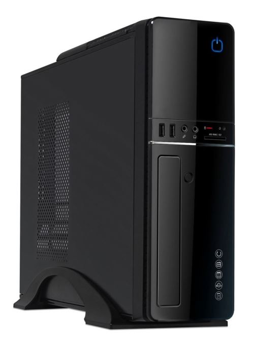 CiT S012B Boîtier Micro ATX/ITX avec bloc d'alimentation 300 W et lecteur de cartes Noir