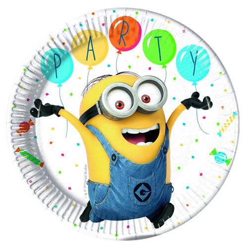 8 assiettes minions  23 cm