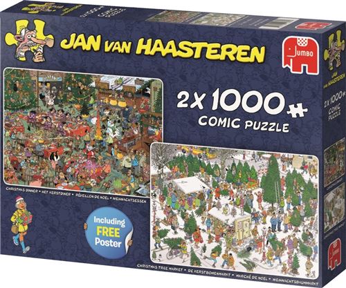 Jumbo Jan van Haasteren 2-en-1 puzzle puzzle Noël 2000 pièces
