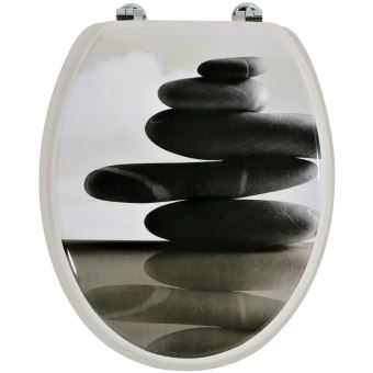 Abattant De Toilette Deco Paris En Bois Mdf Lunette Wc Standard Charnieres Inox Accessoires Salles De Bain Et Wc Achat Prix Fnac