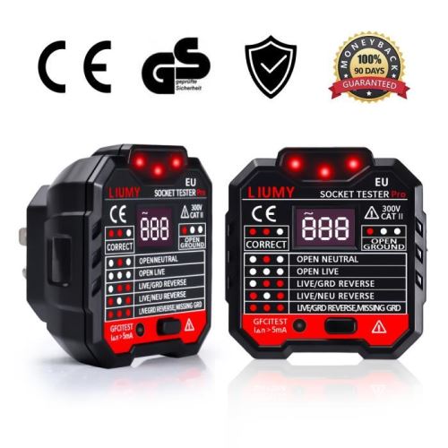 NEUFU LCD Contrôleur Testeur De Prise Murale HT106B EU PRISE