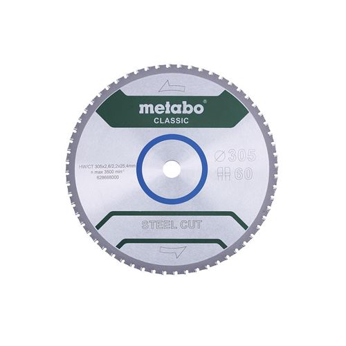 Metabo 628668000 Steel Cut Classic Circular Saw Blade 305x25.4mm 60T