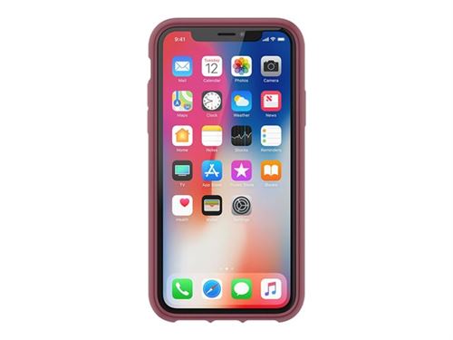 Griffin Survivor Strong - Achterzijde behuizing voor mobiele telefoon - polycarbonaat - donkerrood - voor Apple iPhone X, XS