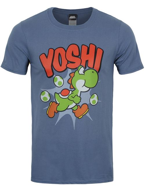Nintendo T-Shirt Super Mario Yoshi Homme Bleu - Taille M