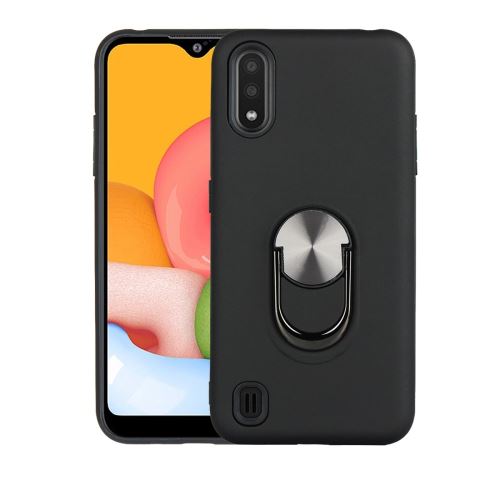 Coque en TPU combo détachable avec béquille noir pour votre Samsung Galaxy A01
