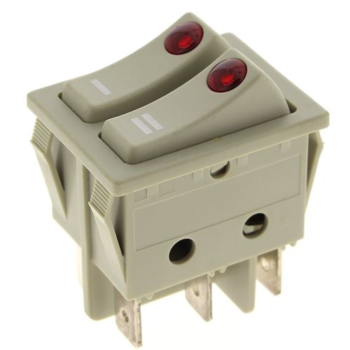 Pièces Détachées Traitement De L'Air Delonghi Interrupteur 6 Cosses Double A Voyants pour Radiateur Delonghi