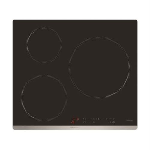 Brandt BPI6320X - Inductiekookplaat - 3 hobben - Niche - breedte: 56 cm - diepte: 49 cm - zwart