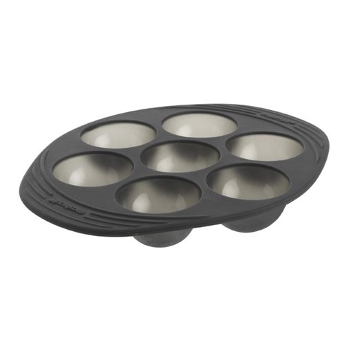 Mastrad - Moule 7 Demi-sphères - Silicone - Noir translucide