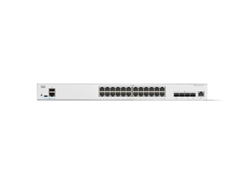 Cisco Catalyst 1300-24XT - Commutateur - C3 - intelligent - 24 x 10 Gigabit Ethernet + 4 x combo 10 Gigabit SFP+/RJ-45 - Montable sur rack