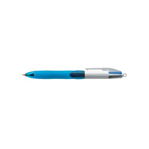 Bic 4 Colours Grip Noir, Bleu, Vert, Rouge Stylo À Bille Rétractable Avec Clip Moyen 12 Pièce(S)