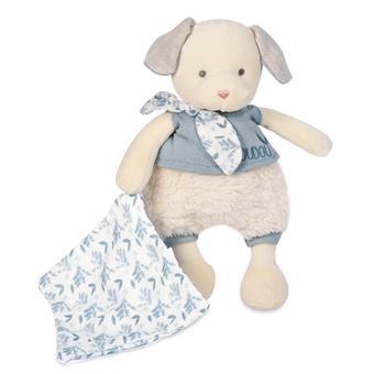 Peluche Doudou et Compagnie Botanic Chien avec doudou Bleu