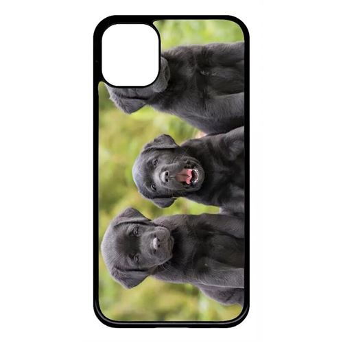Coque My-Kase pour iPhone 11 - chiots labrador retriver noir - Plastique Noir