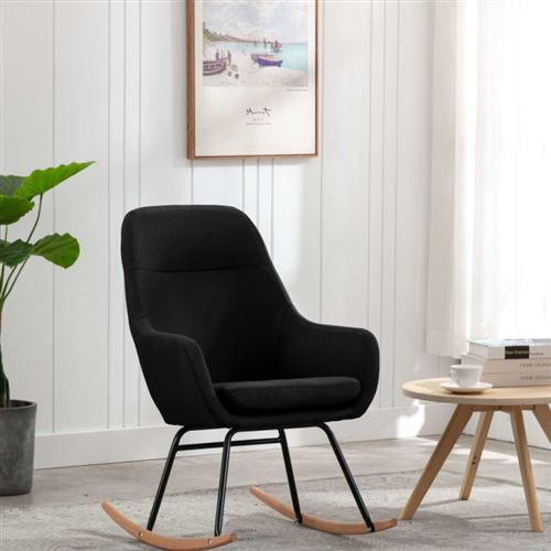 Vidaxl Noir Chaise À Bascule - Image 3