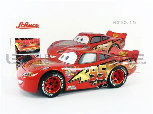 Voiture Miniature de Collection SCHUCO 1-18 - DISNEY Lightning Flash McQueen - Cars Movie - Rouge / Yellow - 450049000