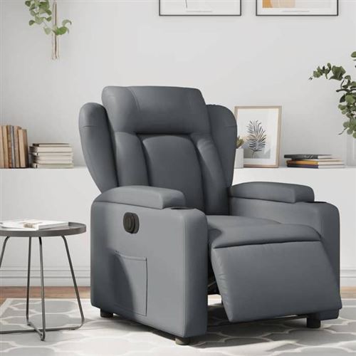 Non Communiqué Gris Vidaxl Fauteuil Réglable Électrique Similicuir
