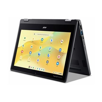 Acer Chromebook Spin 511 R757TN-TCO - Conception inclinable - Intel N-series - N150 / jusqu'à 3.6 GHz - Chrome OS - Intel Graphics - 8 Go RAM - 64 Go eMMC - 11.6" IPS écran tactile 1366 x 768 - Wi-Fi 6E - schiste noir - clavier : Suisse Allemand