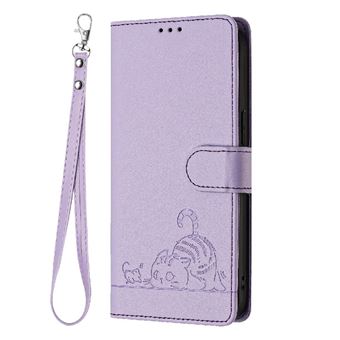 Étui Pour Umidigi Puissance 7 Max Rfid Chat Porte-fente Pour Carte, Portefeuille À Rabot GANGXUN Violet - 1