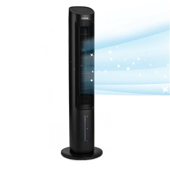 Rafraîchisseur d'air - Klarstein Mistral - Ventilateur - 5 en 1 - Climatiseur mobile - Télécommande - Purificateur - 360 m³/h - Humidificateur - 55dB max - Minuterie - Noir - 1