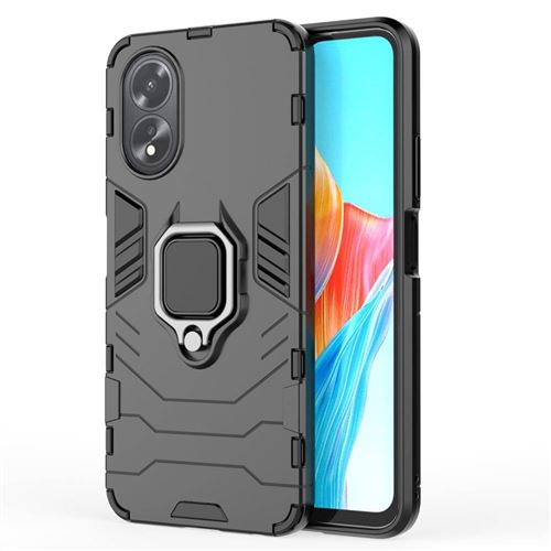 Coque pour Oppo A18 / A38 - housse etui rigide anti choc + film ecran - NOIR - htdmobiles