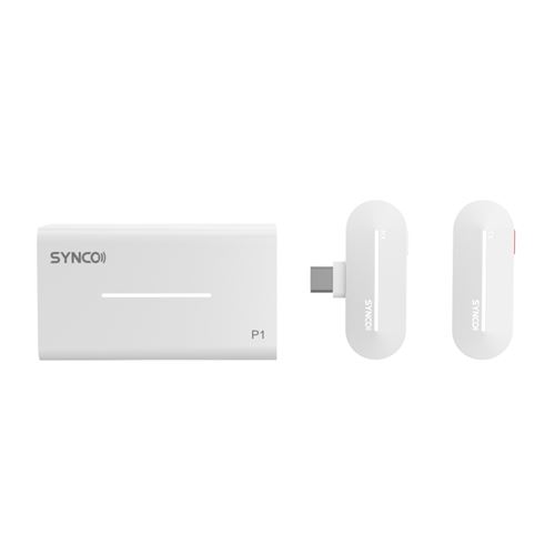 Microphone sans fil SYNCO P1T 2.4G Blanc