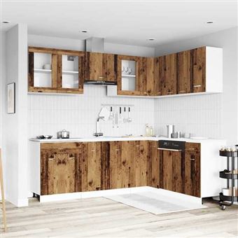 vidaXL Ensemble de 11 meubles de cuisine "Lyon" en bois d'ingénierie vieilli 3328575 - 1