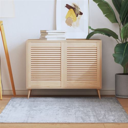 vidaXL Portes à persiennes 2 pcs Bois de pin massif 61,5x49,4 cm