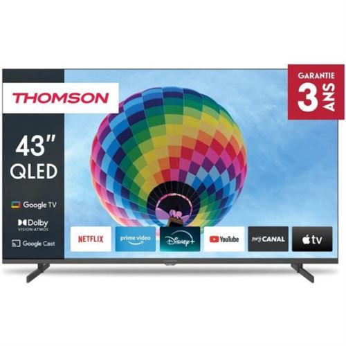 Television TV THOMSON 43QG4S14 TV QLED 43 109 cm 4K 3840 2160 HDR 10 Google TV 2 HDM
