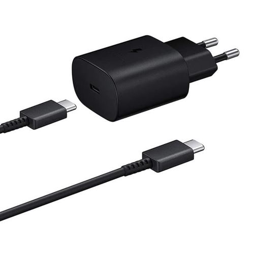 Chargeur Secteur Rapide 25W Avec Cable De Charge Usb-C Type C Pour Realme C11 2021 Rmx3231 6.52/Realme C31- Noir- Visiodirect