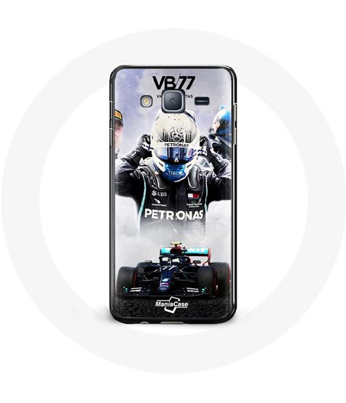 Coque pour Samsung Galaxy Grand Prime Formule 1 Valtteri Bottas pilote de course F1 Noir Maniacase