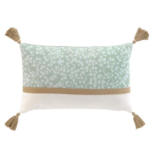 Non Communiqué Vert Coussin Déco Pompons "Vivoline" 30X50cm